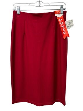 Mazzini Ponte Pencil Skirt in Cranberry Red